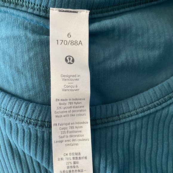 ❤️ Lululemon All It Takes Long Sleeve Shirt *Ribbed Nulu Green Jasper Size 6 NWT - Picture 6 of 6